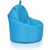 Ecopuf Yoko | Pouf a Sacco Seduta Alta | Pouf Poltrona con Maniglia | Puff Poltrona Sacco in Poliestere Impermeabile da Esterno | Poltrona a Sacco Relax Dim. 70X75 Cm