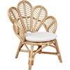 Beliani Poltrona da giardino in rattan naturale stile boho per bambini