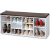 Kesper - Scarpiera con Cuscino, Modello 2018, in Versione Ecologica FSC, Dimensioni: 103,5 x 48 x 29,5 cm, Colore: Bianco