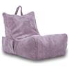 Ecopuf Flavio Chaise Longue Salotto Pouf Velluto - Pouf Morbido Sacco con Tasca e Maniglia, Imbottito - Poltrona Relax - Pouf a Sacco - Arredamento Casa - Cipria Sz63