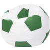 Ecopuf Pouf Calcio XL - Pouf calcio in similpelle - Ideale per tifosi, bambini - soggiorno - Poltrona da gioco - 105x80cm, Verde E9