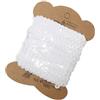 OISE ART STORE Trade Shop - Set 3 Pezzi Nastro Paillettes Bianco 3 Metri Cc6826 Fascia Glitter Cucito Sarta