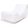 Ecopuf - Master Polyester Divano Pouf da esterno Chaise Longue - Pouf Poltrona con custodia e maniglia - Poltrona Relax da salotto - 115x65x60cm, Bianco Nc3