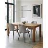 JIJIAN Set 4 Sedie da Pranzo in Tessuto Lino, Grigio Caldo