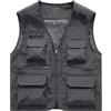 Vhersily Gilet Lavoro Uomo Impermeabile Multitasche Con Design Professionale Per Pesca Escursionismo e Fotografia con Tasche Estivo Giubbotto Pescatore Caccia Esterna Leggero Resistente