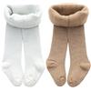 AOOPOO Confezione da 2 Collant da Bambina In Cotone Felpato Pantaloni Termici da Ragazza Foderati Caldi e Comodi Collant Invernali Spessi Pantaloni Termici per Bambini 0-10 Anni