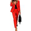 Minetom Completo da Donna Due Pezzi Slim Fit Business Blazer d'Affari Elegante Ufficio Cappotto OL Giacca e Pantaloni
