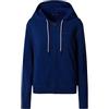 NORTH SAILS Felpa Donna con Cappuccio e Zip in French Terry Tinto in Capo