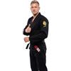P37 Kimono BJJ Uomo A2 Nero - Brazilian Jiu Jitsu Gi Pearl Weave, Pantaloni in Cotone Ripstop a Quadretti, Approvato IBJJF, Tessuto Pre-ristretto con Cintura Bianca Gratuita