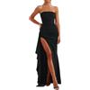Minetom Abito Lungo Donna Elegante Senza Spalline Vestito da Sera Festa Cocktail Cerimonia Slim Tinta Unita Maxi Abito