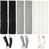 JIZZU Scaldamuscoli Donna, 3 Paia Scaldamuscoli（Nero, Bianco, Grigio Scuro）, Scaldamuscoli Bambina Confortevole E Caldo, Scalda Muscoli Da Donna Per Calze Da Danza, Calze Da Yoga, Calze Da Pattinaggio
