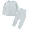 AOOPOO Biancheria Intima Termica Bambino, Set Intimo Termico Ragazzi Ragazze, Maglia e Pantaloni Foderato in Spazzolatura 2 Pezzi Abbigliamento Caldo per Sport Sci Autunno Inverno 0-8 Anni