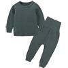 AOOPOO Biancheria Intima Termica Bambino, Set Intimo Termico Ragazzi Ragazze, Maglia e Pantaloni Foderato in Spazzolatura 2 Pezzi Abbigliamento Caldo per Sport Sci Autunno Inverno 0-8 Anni