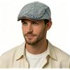 ZLYC Cappello da Uomo in Cotone Leggero Ivy Irish Cabbie Driving Hat Newsboy, Denim Blu Sbiaduto, Taglia Unica