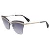 Max&Co. MO0103 Occhiali da Sole Donna, Occhiali da Sole Leggeri ed Eleganti, Forma Lente Farfalla, Custodia Inclusa, Lenti Fumo Gradiente, Oro