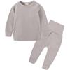 AOOPOO Biancheria Intima Termica Bambino, Set Intimo Termico Ragazzi Ragazze, Maglia e Pantaloni Foderato in Spazzolatura 2 Pezzi Abbigliamento Caldo per Sport Sci Autunno Inverno 0-8 Anni