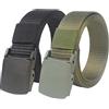 GETREY Cinture da uomo regolabili, cintura intrecciata, cintura intrecciata, cintura uomo donna, cintura militare tattica in nylon resistente con fibbia POM a sgancio rapido, larghezza 3 cm, lunghezza 110-17