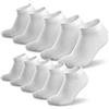 MEDOLY Calzini per sneaker, 80% cotone (10 paia), per uomo e donna, senza cuciture, calzini corti, taglie: 35-38, 39-42, 43-46, 47-50, 10 pezzi bianchi, 43-46