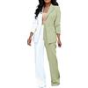 HEONSATI Completo Donna Tailleur Tailleur Due Pezzi Casual Eleganti Completo Da Cerimonia Aperto Davanti Colletto Slim Fit Set Ufficio Blazer E Pantaloni Complete Da Lavoro Curvy Per Business E Matrimoni