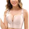 Generico Reggiseno Senza Ferretto Donna Curvy, Brassiere Aperto Davanti Invisibile Reggiseno Allattamento Comodo Bralette Schiena Scoperta Leggero Bustino con Spallina Stretta Corsetto Cinghie Regolabili
