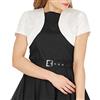 BlackButterfly Coprispalle Donna Raso Manica Corta | Davanti Aperto, Da Infilare, Senza Chiusure, Corto in Vita, Matrimoni e Cerimonie, Taglie XS-5XL
