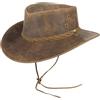 Pamposh Cowboy Cappello per Uomo e Donna-Premium Pelle Australiano Cappello-Fatto a Mano Leggero Western-Modellabile Tesa Larga Cowgirl