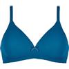 Naturana® Reggiseno morbido senza ferretto con ciotola [coppa A-D] vestibilità ottimale e massima tenuta grazie al taglio e alle spalline larghe, reggiseno da donna senza ferretto, Blu di Mykonos, 4B