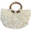 FJZFXKZL Borsa Tote Estiva A Conchiglia Con Perline Per Donna, A Mano Pochette Da Sera Fatta A Paillettes E Perle, Per Feste In Spiaggia(C)
