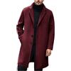 Generico Uomo Trench di Lana Giacca Antivento Inverno Uomos in Pile Classico Lungo Trenchs Parka con Bottoni Calda Comodo Cappotto Manica Lunga con Tasche Streetwear per Lavoro Trekking Taglie Forti