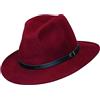 Chapeau-tendance Cappello borsalino lana COSTA, bordeaux, 55