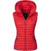 Navahoo Shadaa Gilet Trapuntato Mezza Stagione da Donna Rosso S