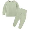 AOOPOO Biancheria Intima Termica Bambino, Set Intimo Termico Ragazzi Ragazze, Maglia e Pantaloni Foderato in Spazzolatura 2 Pezzi Abbigliamento Caldo per Sport Sci Autunno Inverno 0-8 Anni