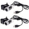 Janasiba 2 X USB 2.0 12 megapixel webcam HD 360 gradi con micro clip on per computer desktop skype PC laptop