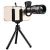 DingLong Home Universale 18X25 Teleobiettivo Mobile Smartphone Lente Zoom con treppiede, Adattatore Smartphone Portatile Universale,Smartphone Treppiede per Spiaggia, Viaggi, Campeggio, Turismo... (A)