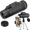 Dinglong Fligatto Telescopio monoculare 40 x 60 HD, telescopio monoculare potente, telescopio portatile, adattatore di supporto per telefono intelligente con supporto e treppiede, osservazione degli uccelli, calcio.