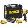 DEWALT DCF801D2-QW Avvitatore ad impulsi compatto brushless 1/4" XR 2 batterie 12V 2.0Ah