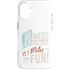 Whyitsme Design Custodia per iPhone 16 Divertente mezza maratona corridore umorismo