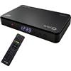 WWIO Decoder Ricevitore Digitale Satellitare 12 Volt HDMI e Scart Certificato Tivusat HD WWIO UNICO DVB-S2 Con Card Tvsat Inclusa e Telecomando 2 in 1 Nero