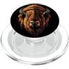Motivo Bufalo per gli amanti dei bovini Bisonte Europeo Bovini Selvatici Bisonte Americano Bufalo PopSockets PopGrip per MagSafe