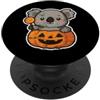 koala pumpkin lollipop halloween cute Ha Koala in zucca con lecca-lecca PopSockets PopGrip Adesivo