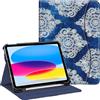 FINTIE Custodia compatibile con iPad di 10a generazione (2022) da 10,9 pollici, visualizzazione multi-angolo, custodia protettiva con supporto per matita e tasca, spegnimento automatico, Indigo Dreams