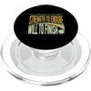 Whyitsme Design Half Marathon Runner Coraggio di iniziare, forza di sopportare PopSockets PopGrip per MagSafe