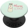 LLama Mommy Shop Divertente corona floreale Mama Llama Boho Mom Humor Design PopSockets PopGrip Adesivo