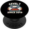 Level 7 Unlocked Awesome Since 2019 Livello 7 sbloccato fantastico dal 2019 PopSockets PopGrip Adesivo