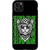 2nd Grade Student Teacher First Day Of S Custodia per iPhone 11 Pro Max Divertente insegnante di seconda elementare gatto selvatico torna a scuola studenti
