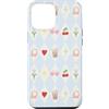 Preppy Coquette Teen Aesthetic Custodia per iPhone 12 Pro Max Iced Coffee - Occhiali da sole a forma di cuore con archetti e cuffie, colore azzurro