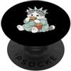 New York City USA Tourist Kawaii Cat Des Simpatica statua della libertà, burger Freedom, souvenir di New York PopSockets PopGrip Adesivo