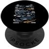 Shark Species Ocean Marine Biology Graph Squali Del Mondo Specie Di Squalo Oceano Tipi Biologia Squalo PopSockets PopGrip Adesivo