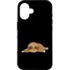 sloth two-fingered hanging animal lazy r Custodia per iPhone 16 Bradipo che dorme sul terreno