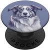 Sweet Happy Funny Australian Shepherd Hu Cane pastore australiano cane pastore australiano cani PopSockets PopGrip Adesivo